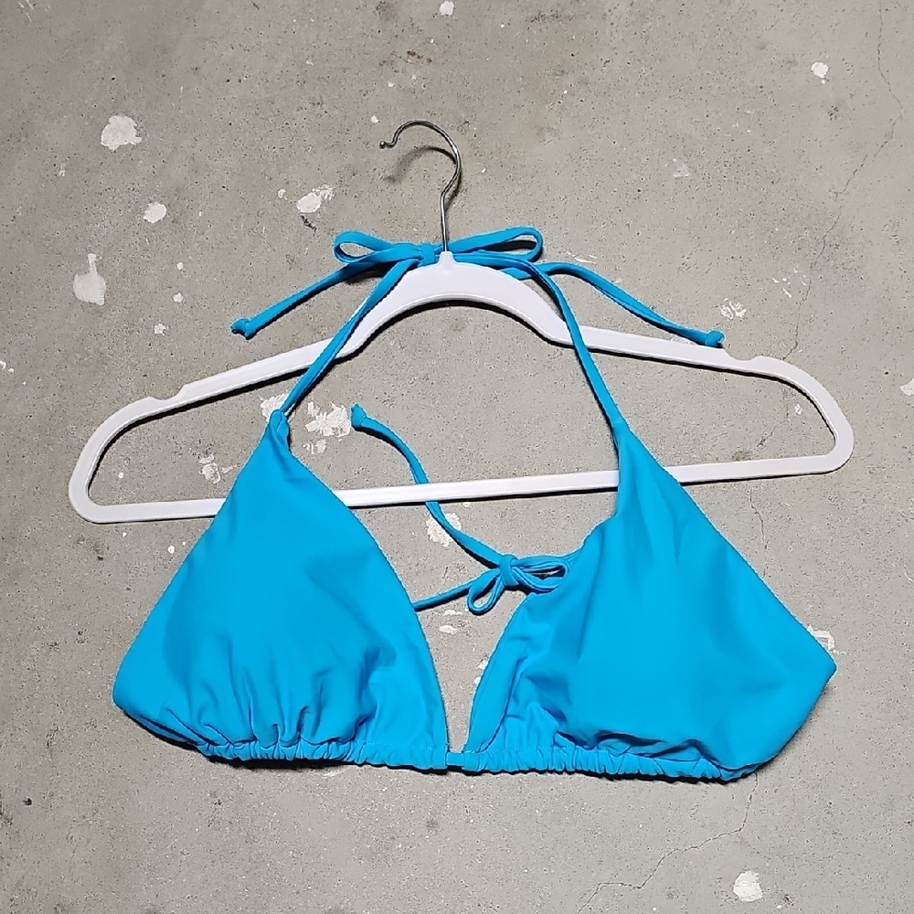New In Bag Bright Turquoise Swim Top with Drawstring #161